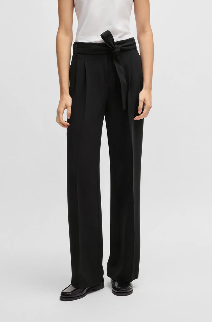 BOSS RELAXED-FIT TROUSERS IN CREASE-RESISTANT JAPANESE CREPE