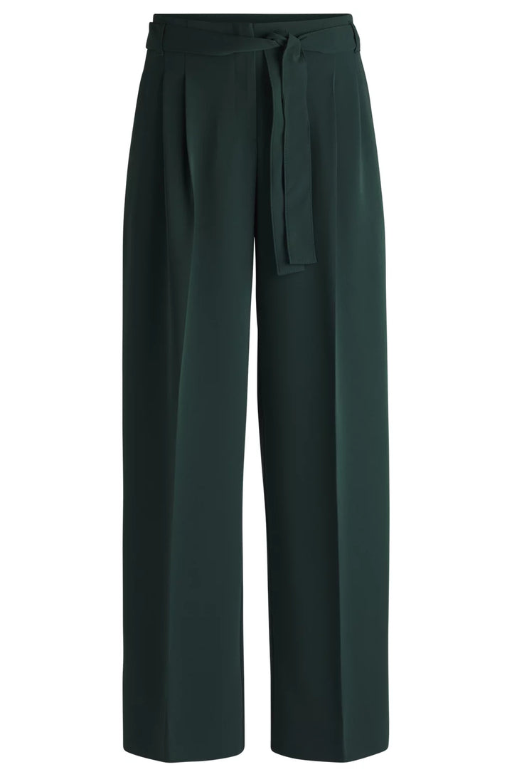 BOSS RELAXED-FIT TROUSERS IN CREASE-RESISTANT JAPANESE CREPE