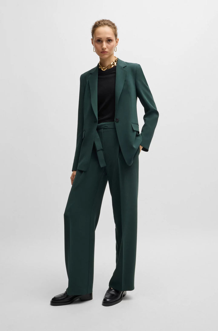 BOSS RELAXED-FIT TROUSERS IN CREASE-RESISTANT JAPANESE CREPE