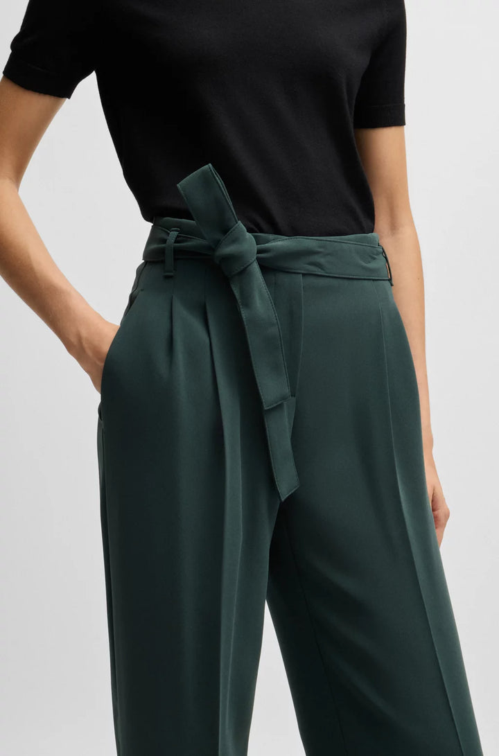 BOSS RELAXED-FIT TROUSERS IN CREASE-RESISTANT JAPANESE CREPE