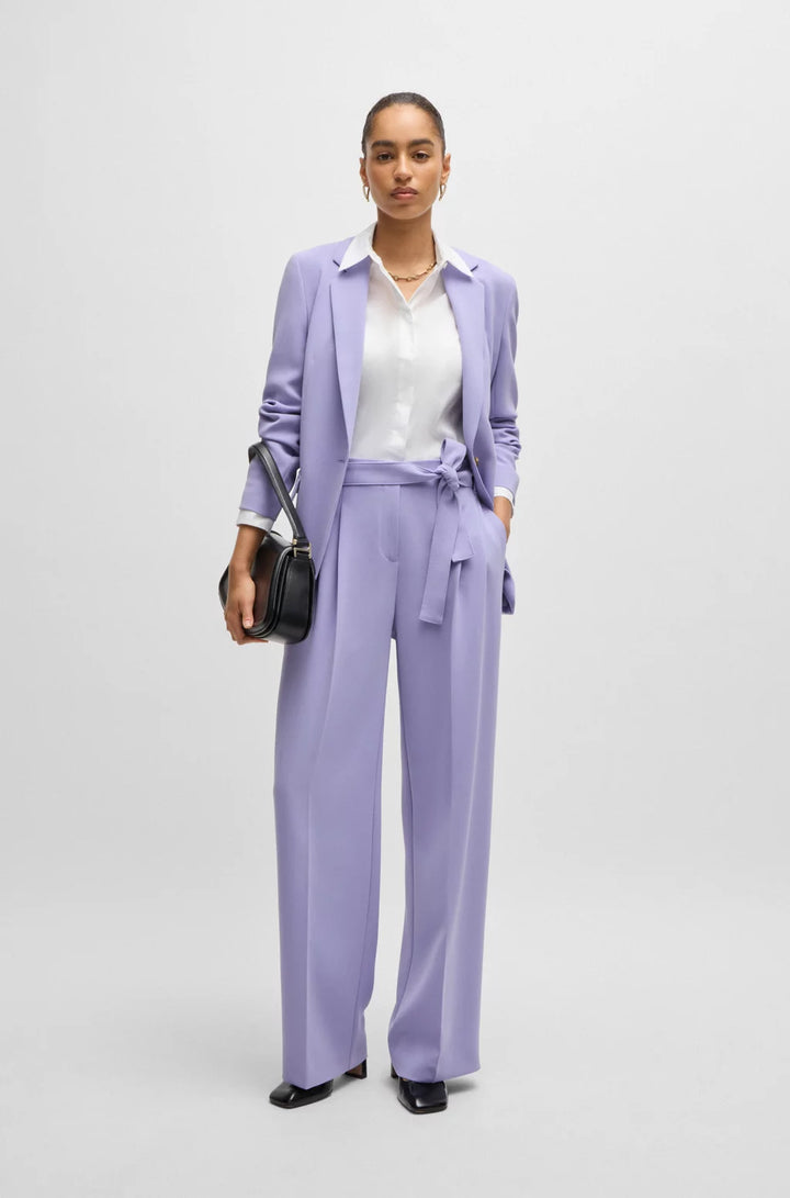 BOSS RELAXED-FIT TROUSERS IN CREASE-RESISTANT JAPANESE CREPE