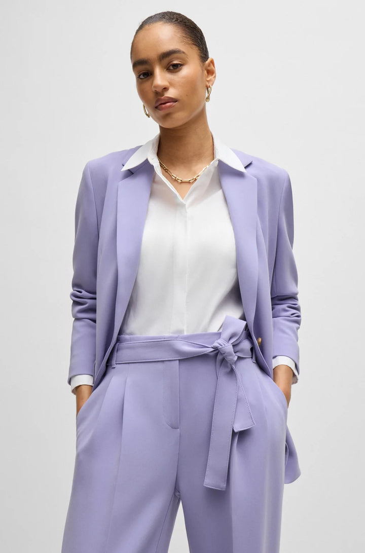 BOSS RELAXED-FIT TROUSERS IN CREASE-RESISTANT JAPANESE CREPE