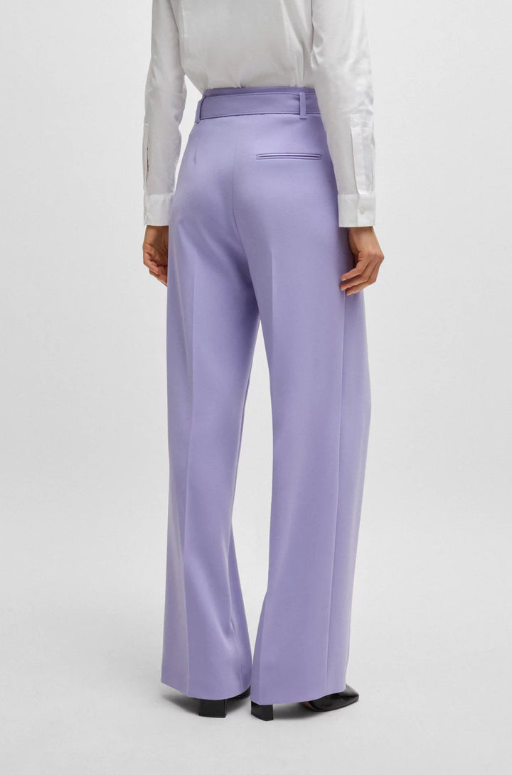 BOSS RELAXED-FIT TROUSERS IN CREASE-RESISTANT JAPANESE CREPE