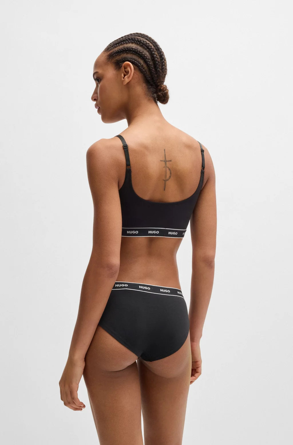 HUGO Three-pack of stretch-cotton briefs with logo waistbands