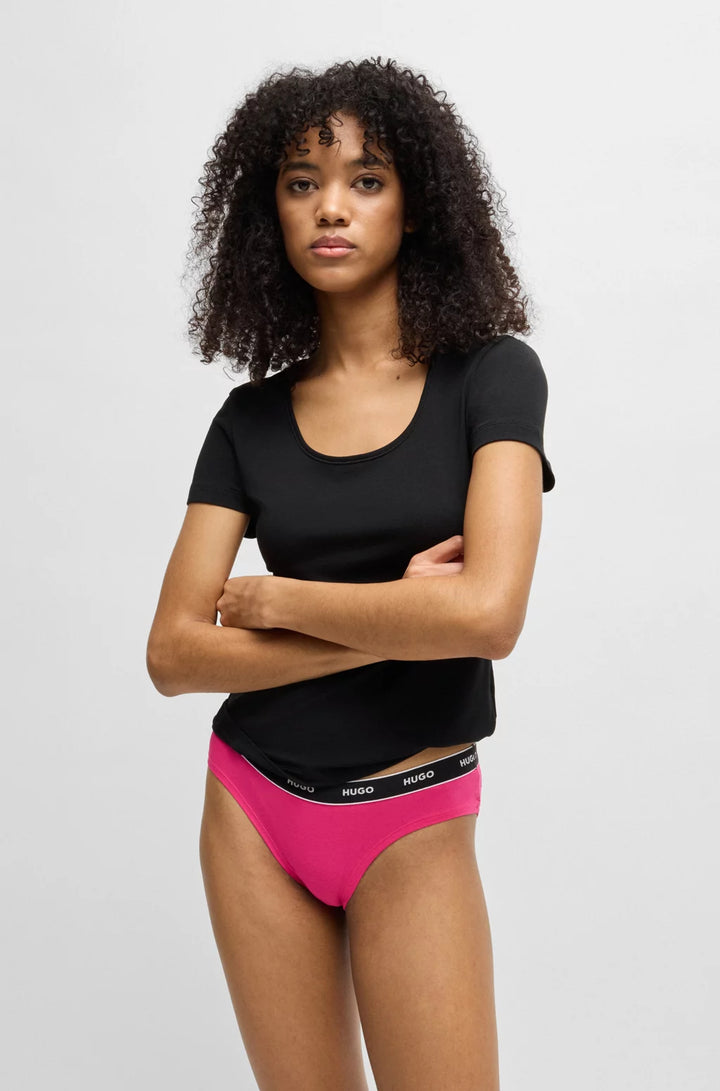 HUGO Three-pack of stretch-cotton briefs with logo waistbands