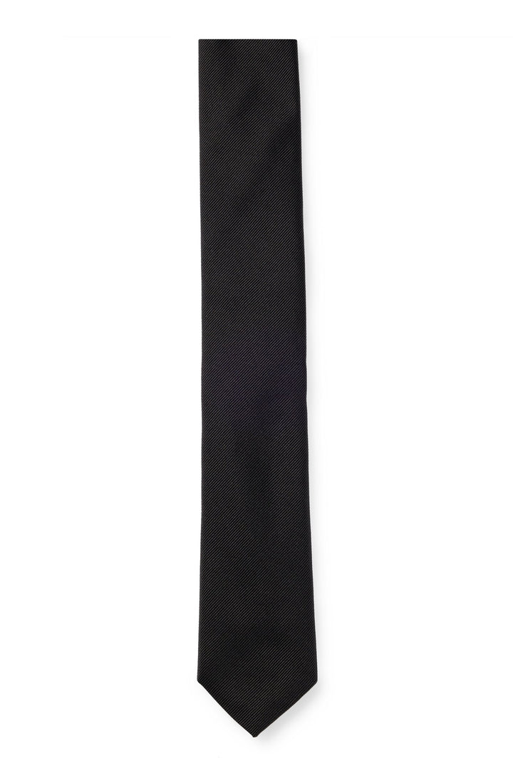 Boss Italian-made tie in pure silk jacquard