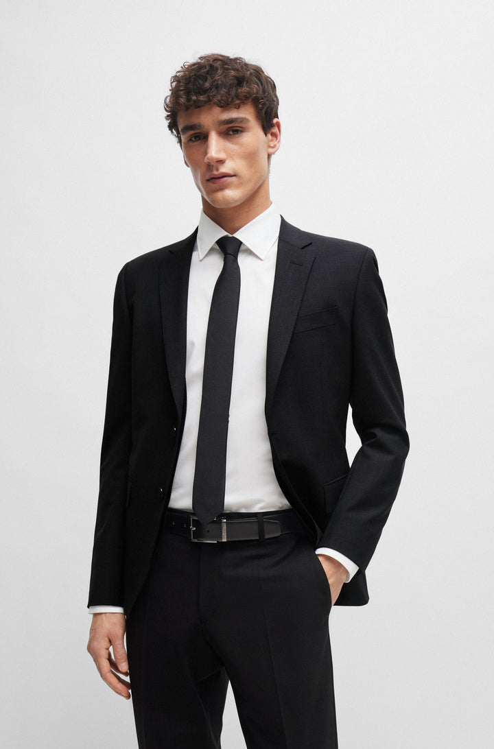Boss Italian-made tie in pure silk jacquard