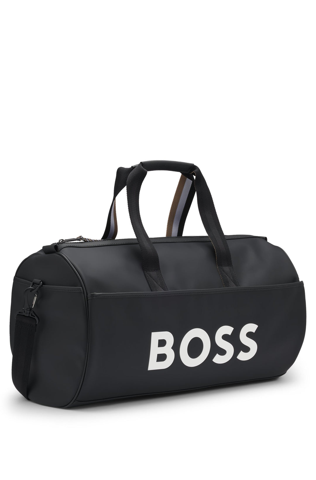 BOSS x Matteo Berrettini Faux-leather holdall with contrast logo