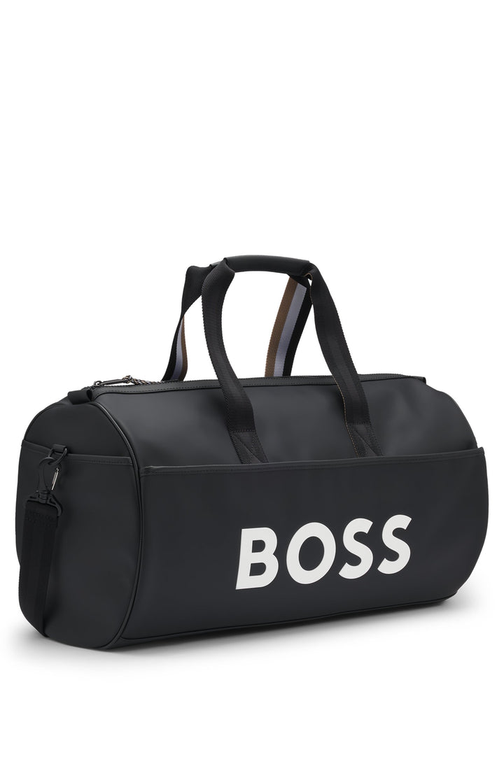 BOSS x Matteo Berrettini Faux-leather holdall with contrast logo