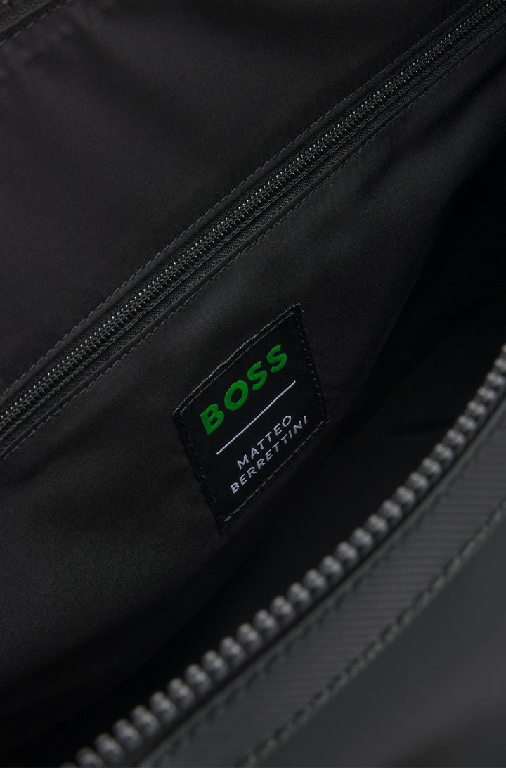 BOSS x Matteo Berrettini Faux-leather holdall with contrast logo
