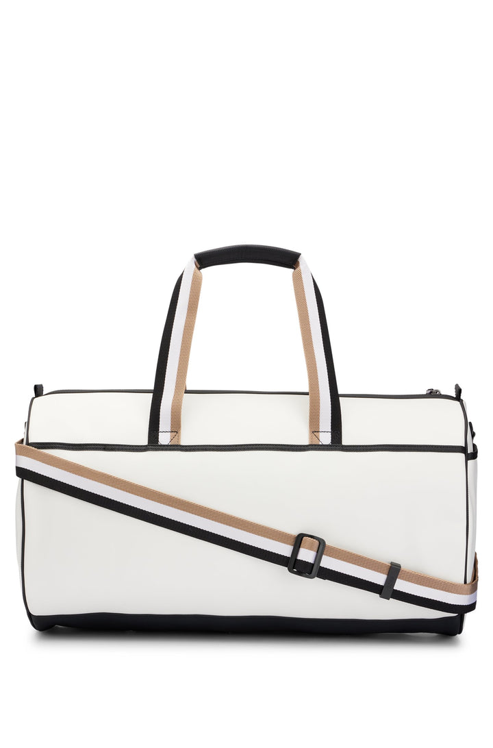 BOSS x Matteo Berrettini Faux-leather holdall with contrast logo