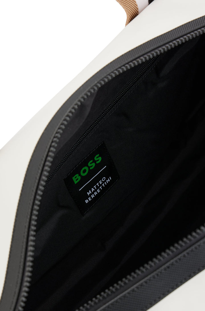 BOSS x Matteo Berrettini Faux-leather holdall with contrast logo