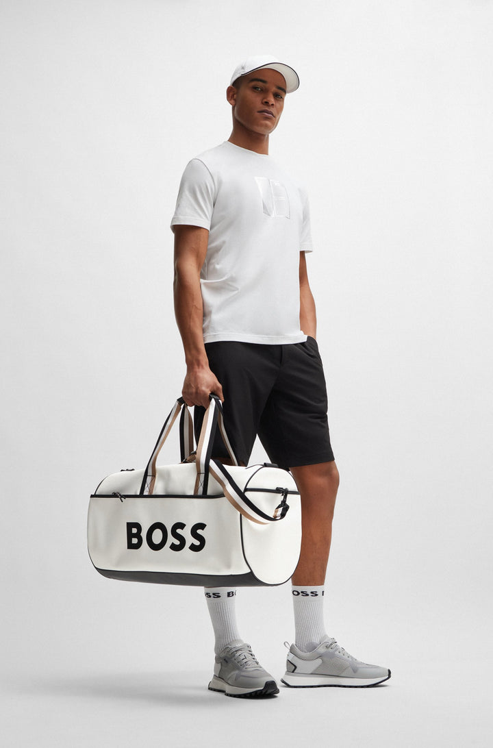 BOSS x Matteo Berrettini Faux-leather holdall with contrast logo