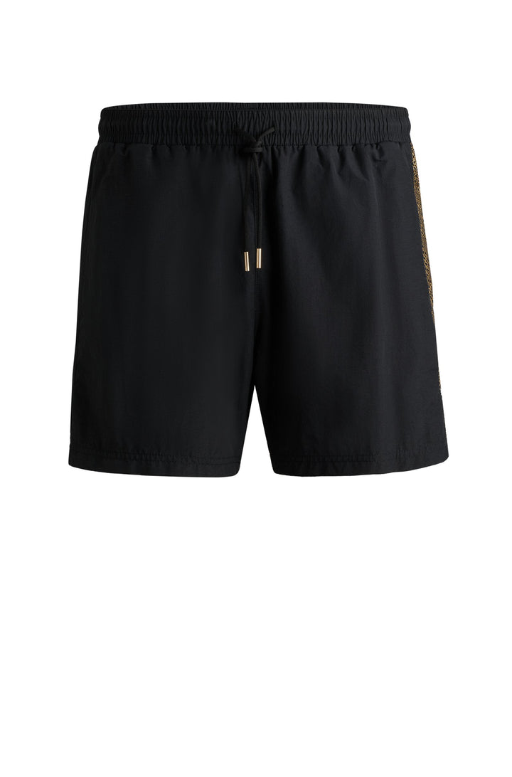 Boss Quick-drying swim shorts with metallic logo