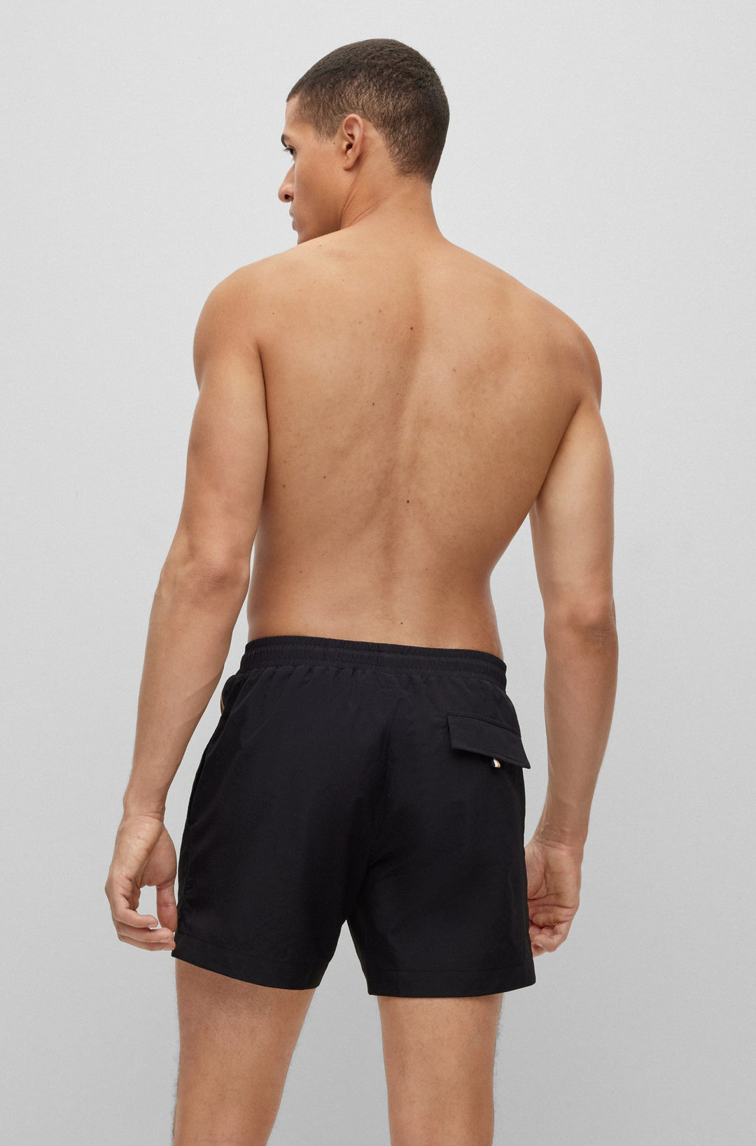 Boss Quick-drying swim shorts with metallic logo
