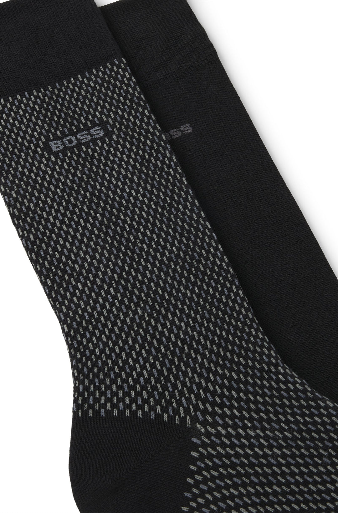 Boss Two-pack of regular-length socks with logo details