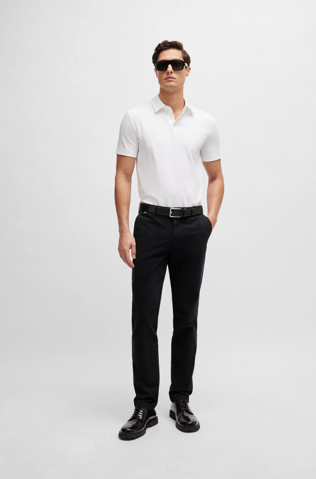 Boss Slim-fit chinos in stretch-cotton gabardine