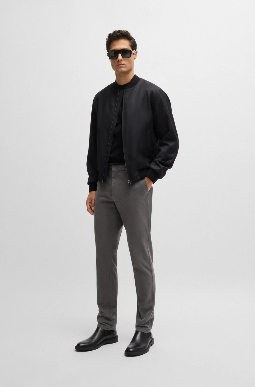 Boss Slim-fit chinos in stretch-cotton gabardine