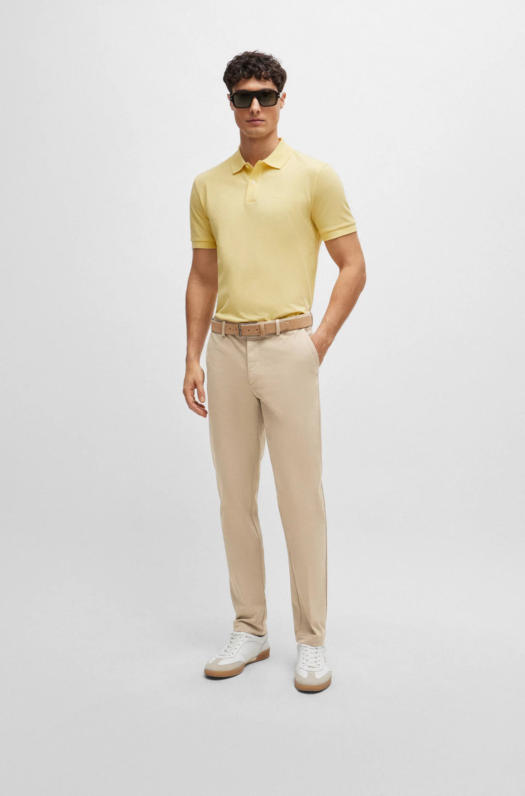 Boss Slim-fit chinos in stretch-cotton gabardine