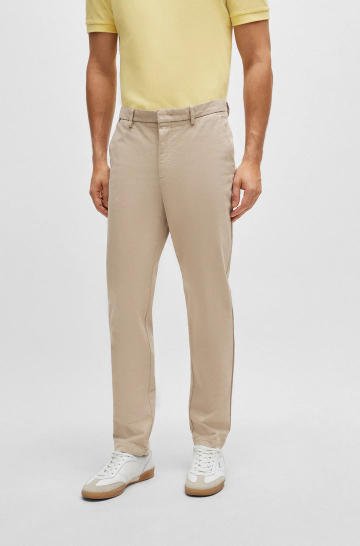 Boss Slim-fit chinos in stretch-cotton gabardine