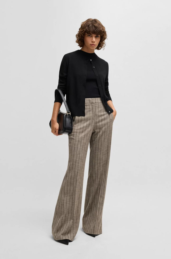 BOSS MERINO-WOOL CARDIGAN WITH BUTTON FRONT