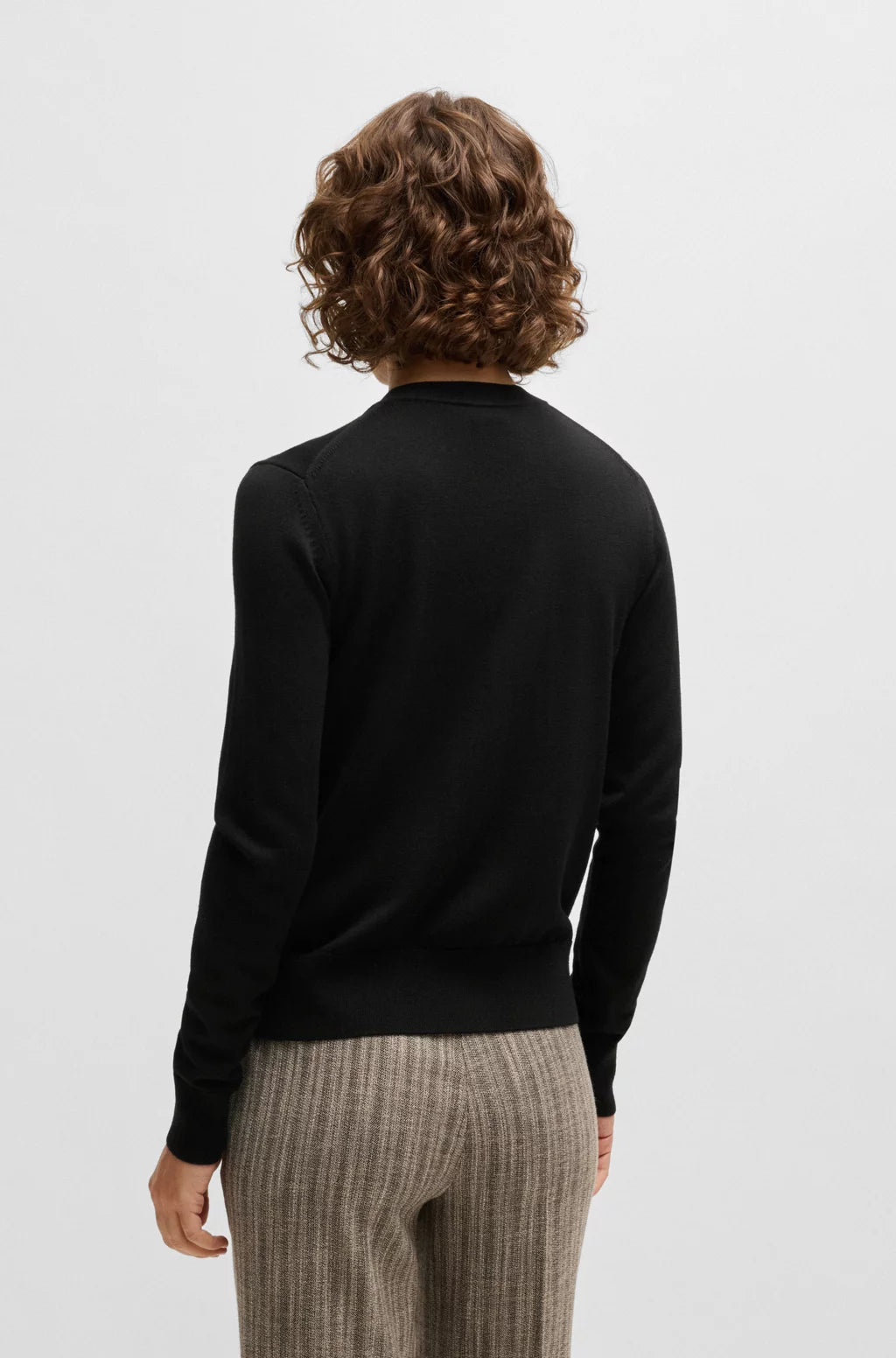 BOSS MERINO-WOOL CARDIGAN WITH BUTTON FRONT