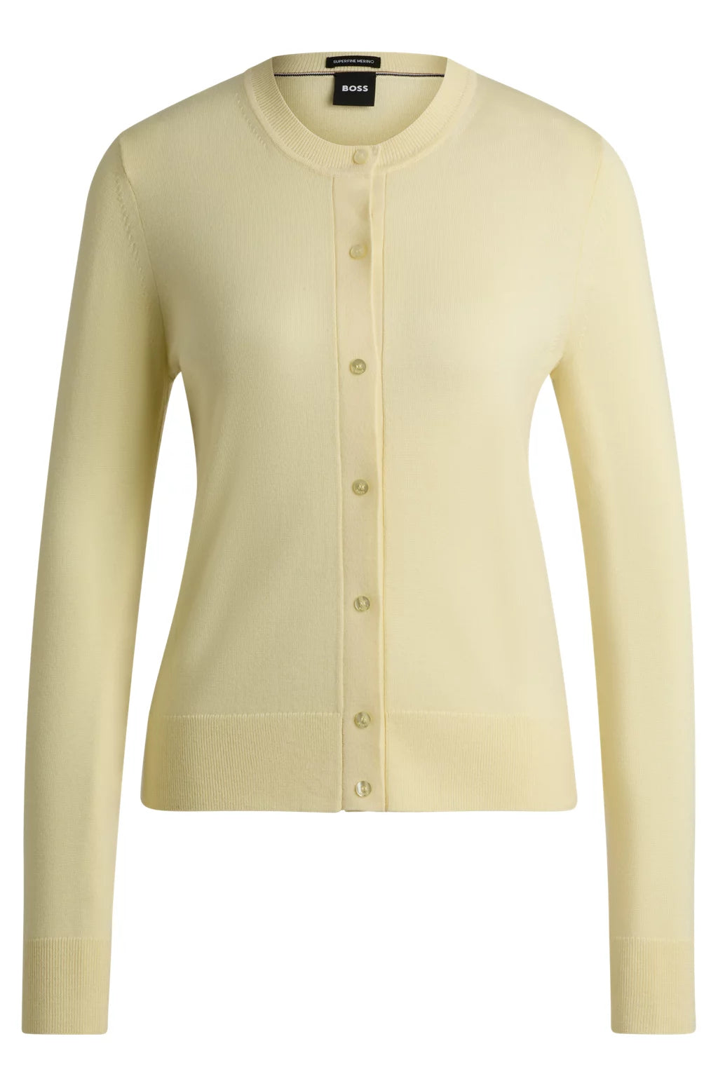 BOSS MERINO-WOOL CARDIGAN WITH BUTTON FRONT