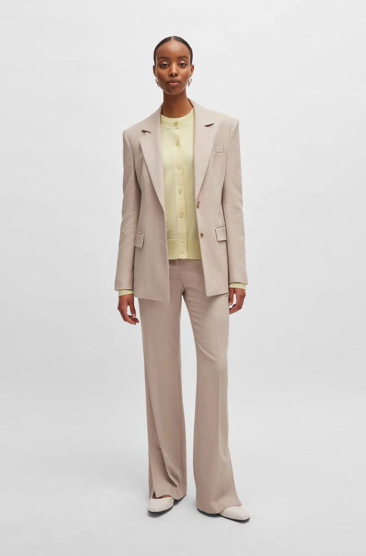 BOSS MERINO-WOOL CARDIGAN WITH BUTTON FRONT