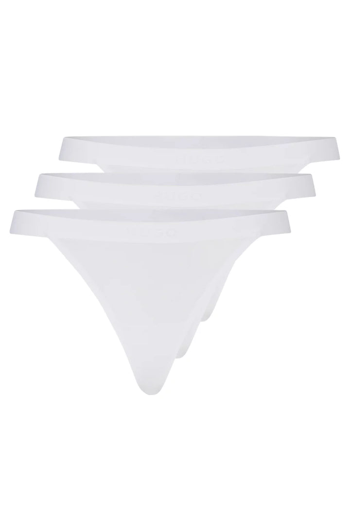 HUGO String briefs in stretch modal with logo waistband
