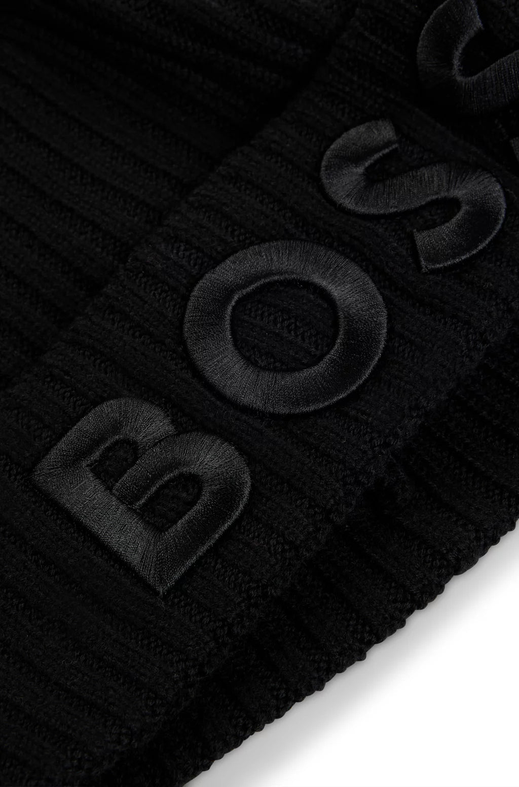 BOSS WOOL BEANIE HAT WITH EMBROIDERED LOGO