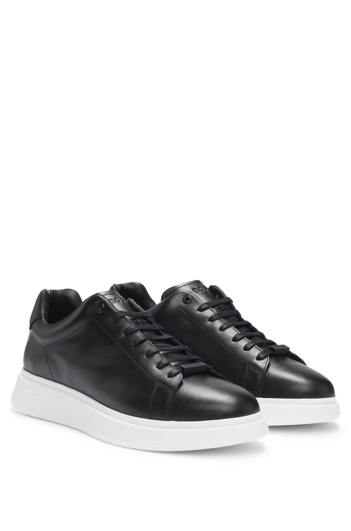 Boss Leather trainers with rubber outsole