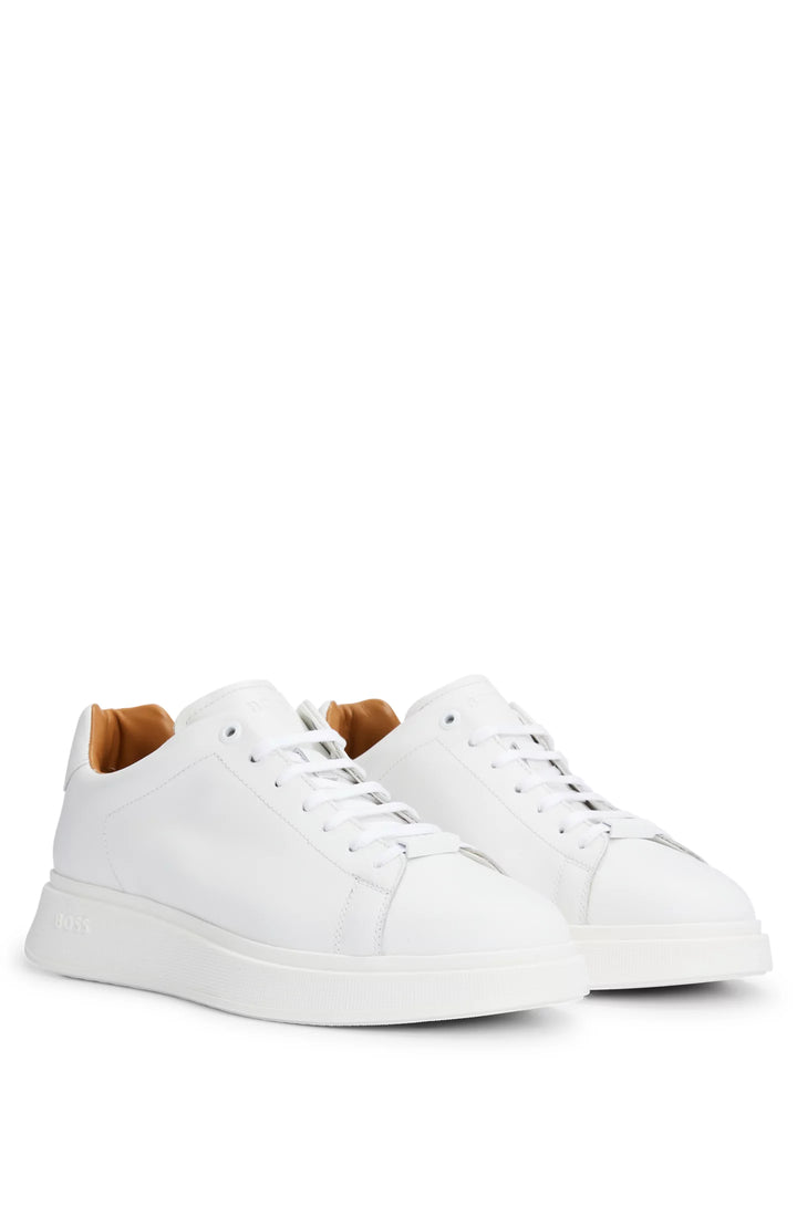 Boss Leather trainers with rubber outsole