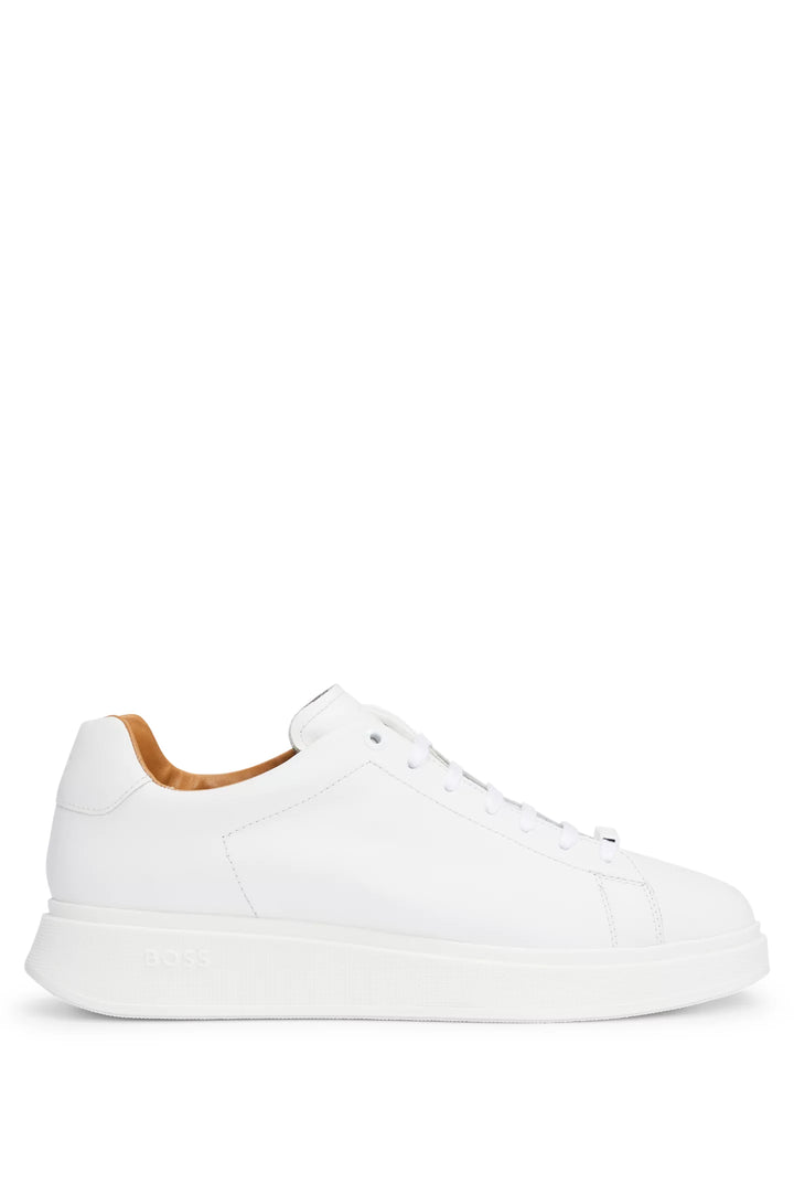Boss Leather trainers with rubber outsole