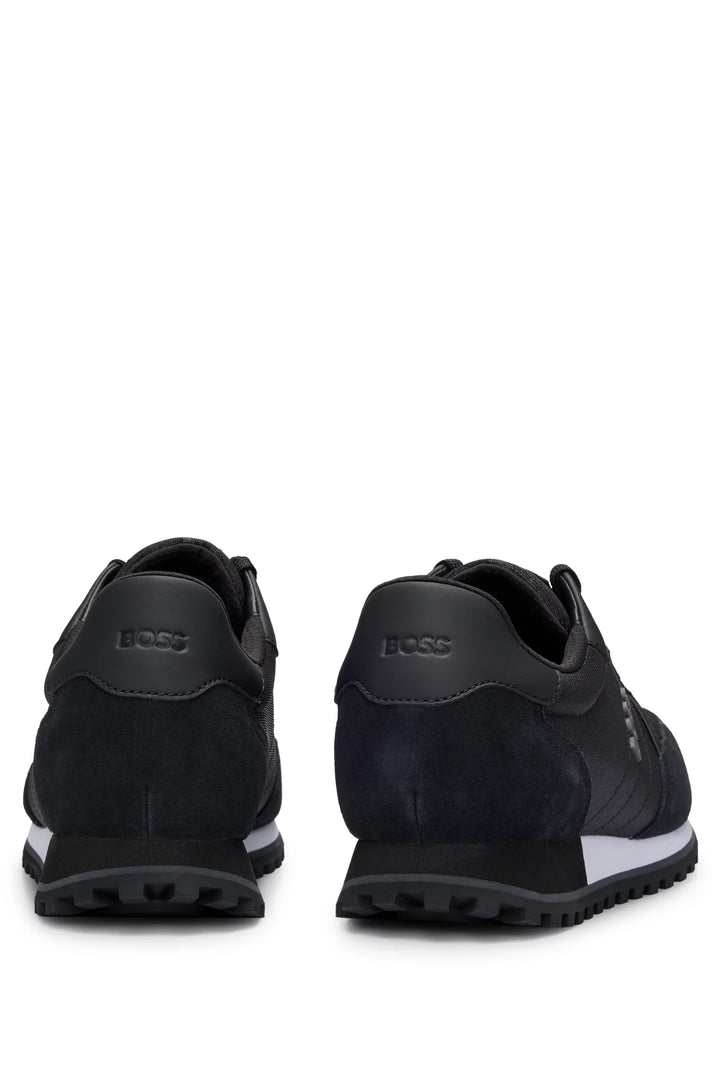 Boss Mixed-material trainers with faux-leather trims