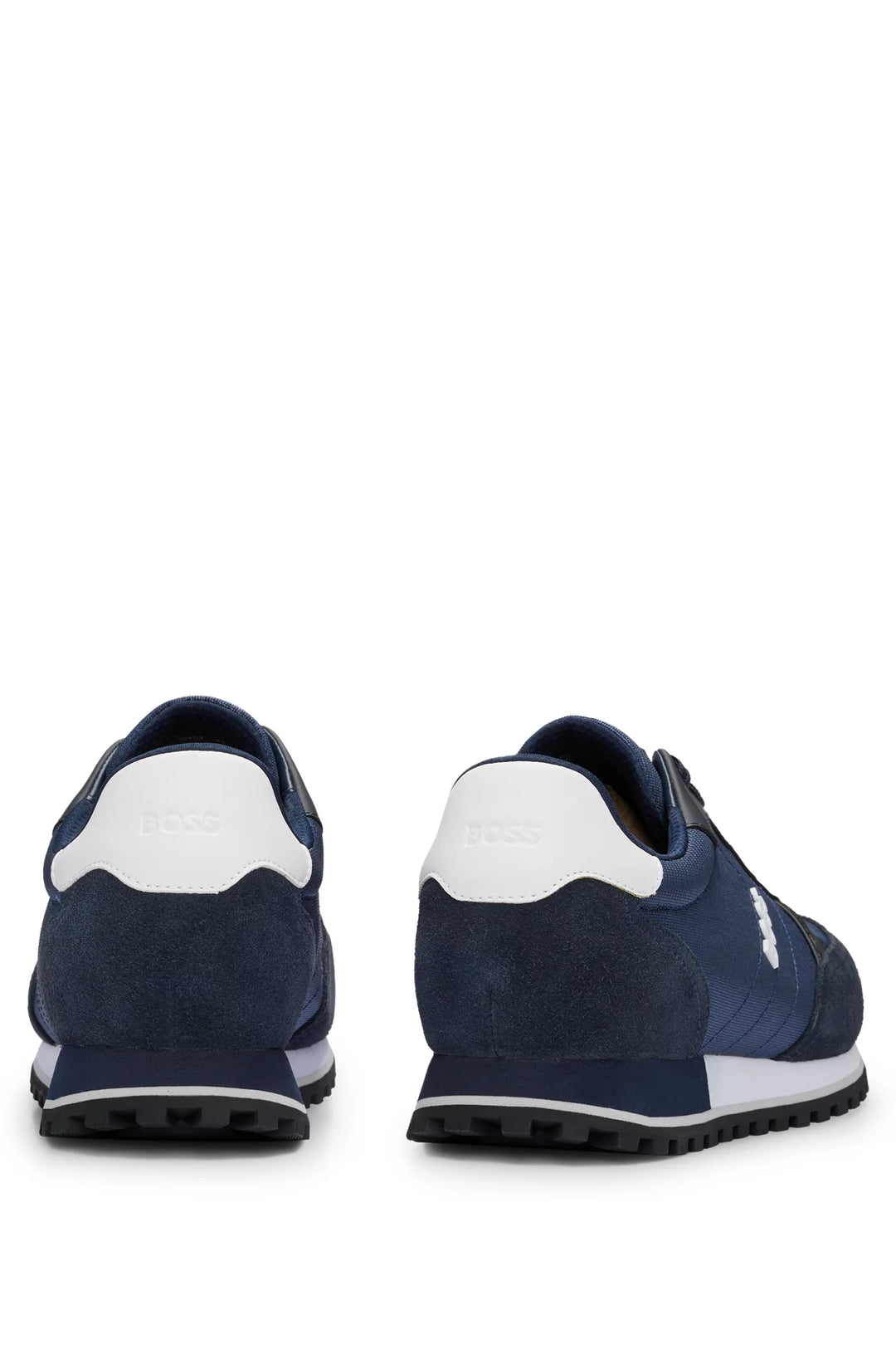 Boss Mixed-material trainers with faux-leather trims