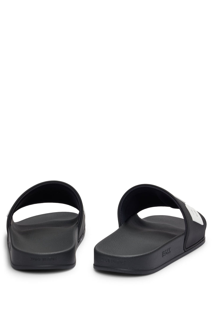 Boss Italian-made slides with raised logo