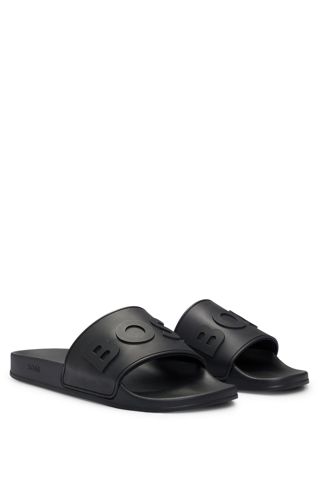 Boss Italian-made slides with raised logo