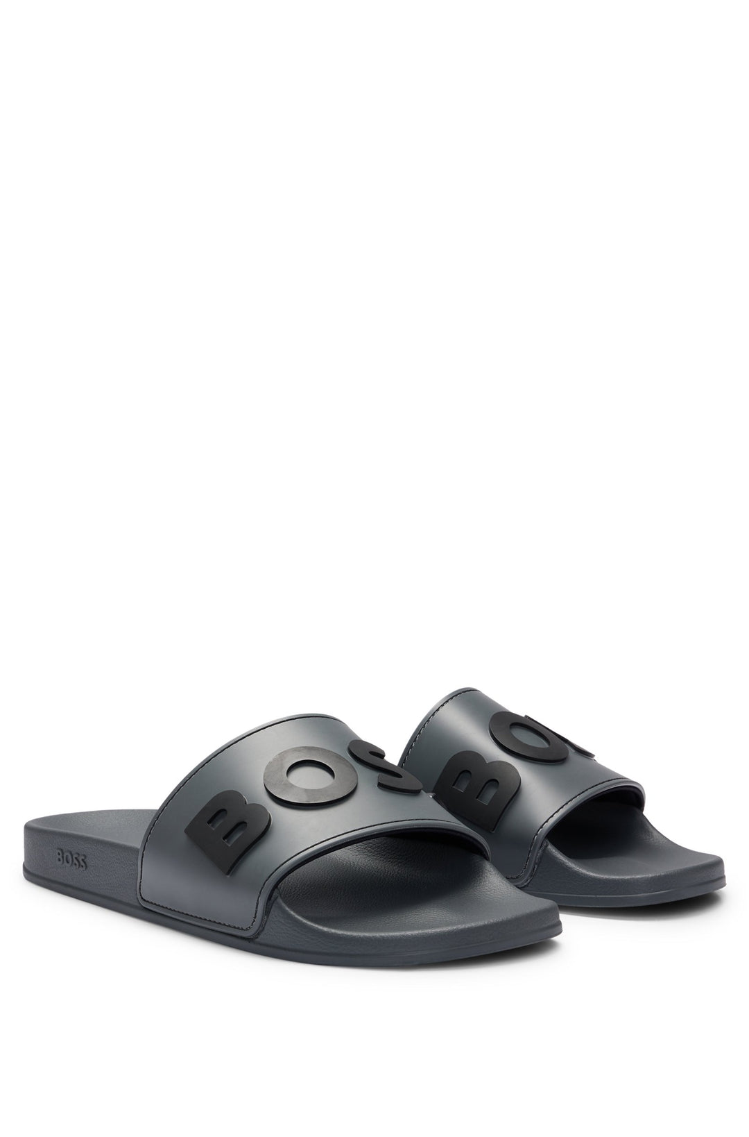 Boss Italian-made slides with raised logo