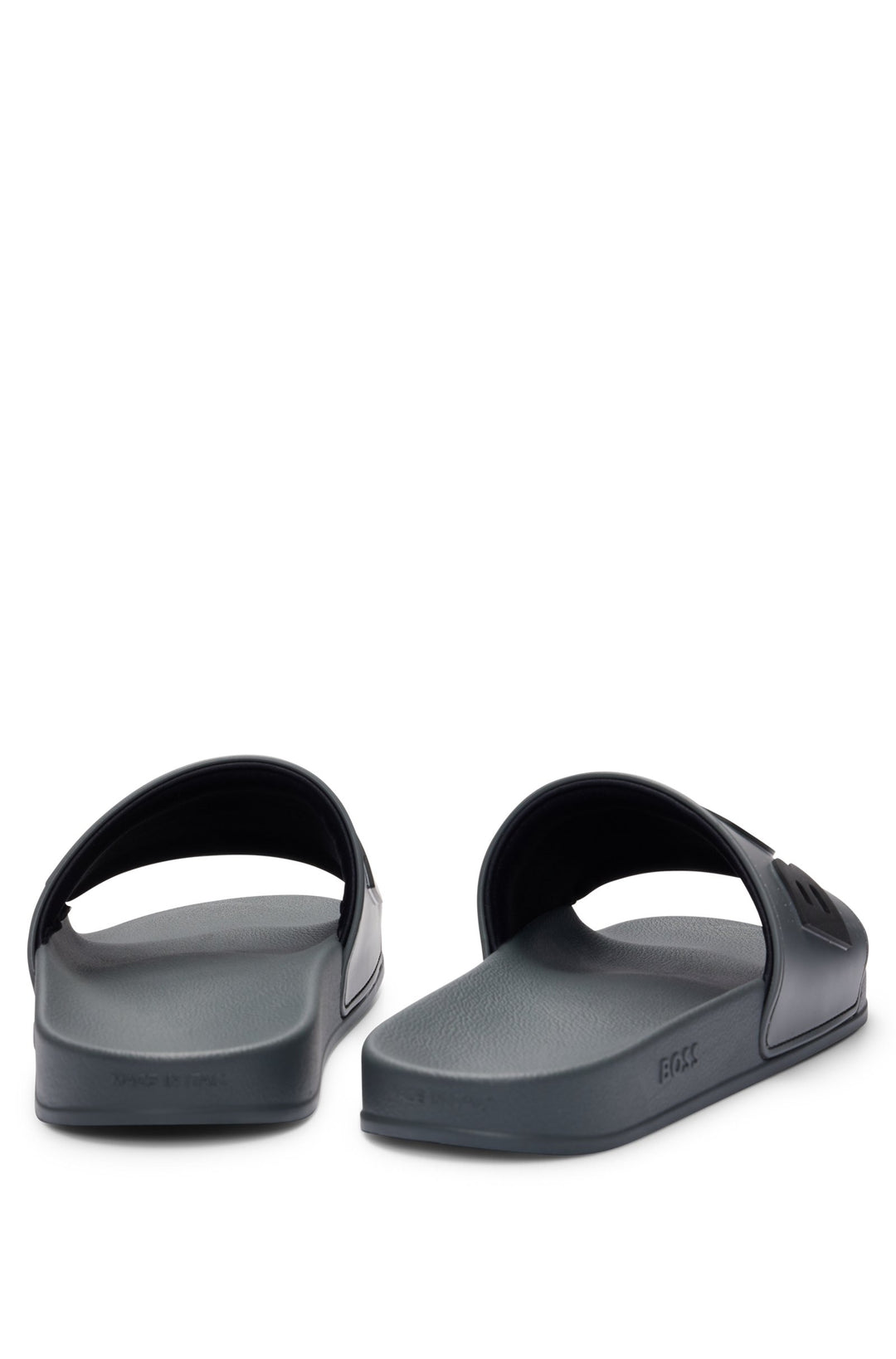 Boss Italian-made slides with raised logo