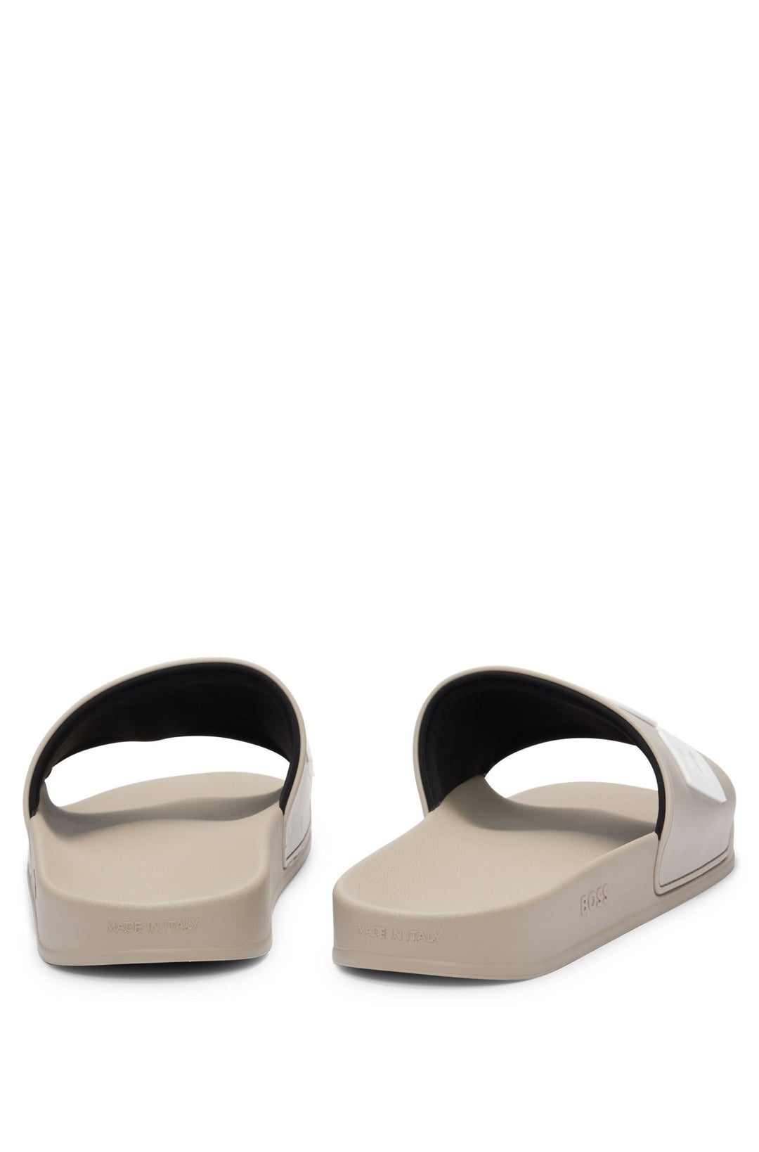 Boss Italian-made slides with raised logo