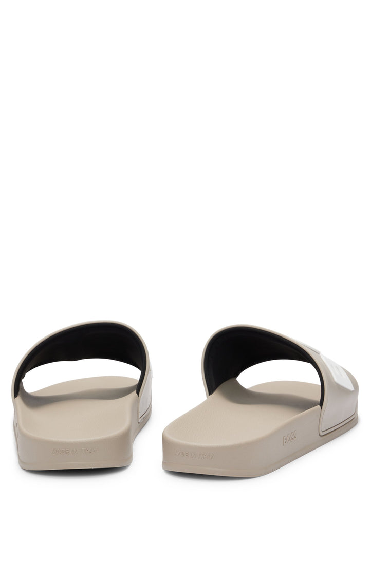 Boss Italian-made slides with raised logo