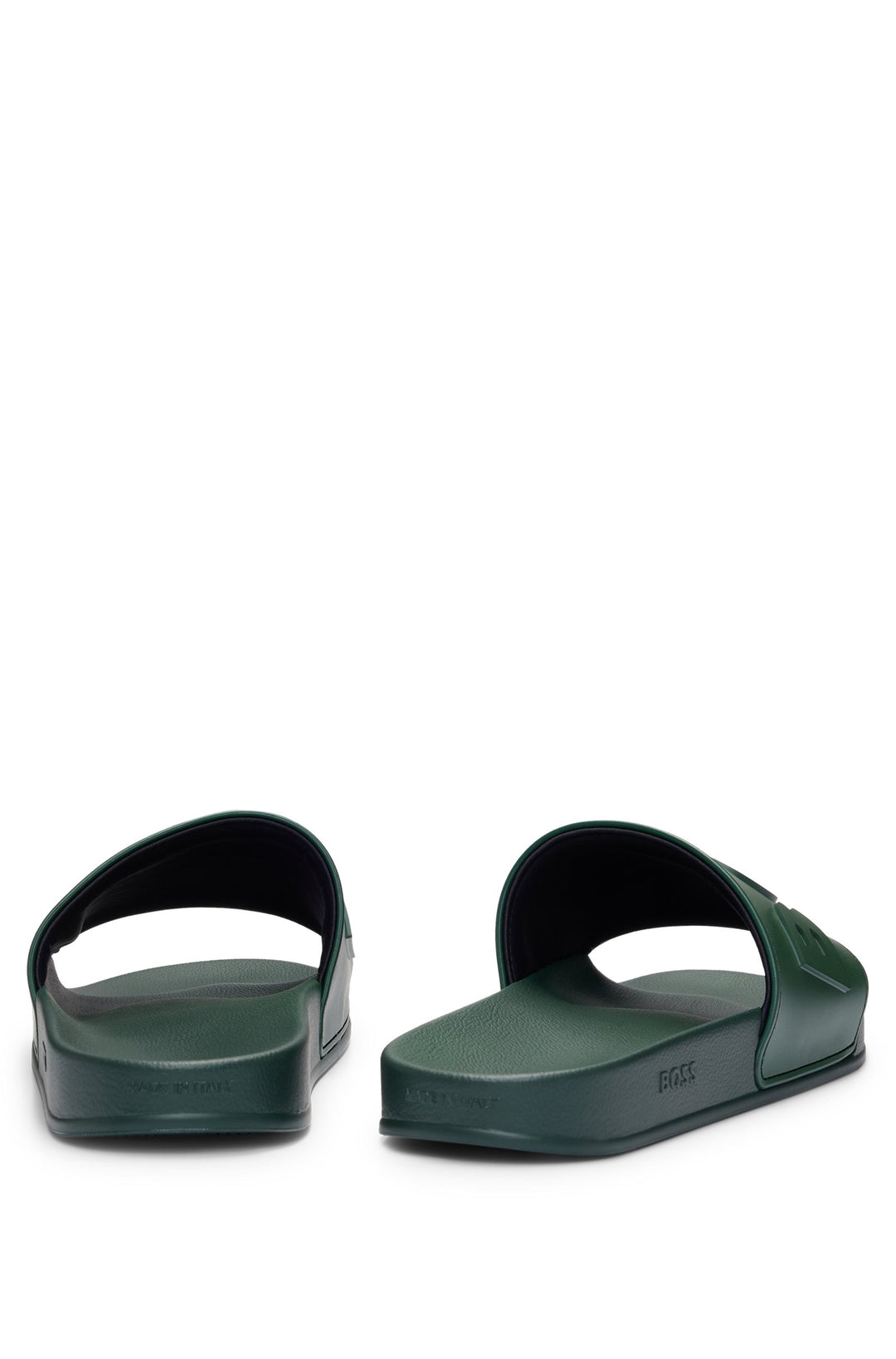 Boss Italian-made slides with raised logo