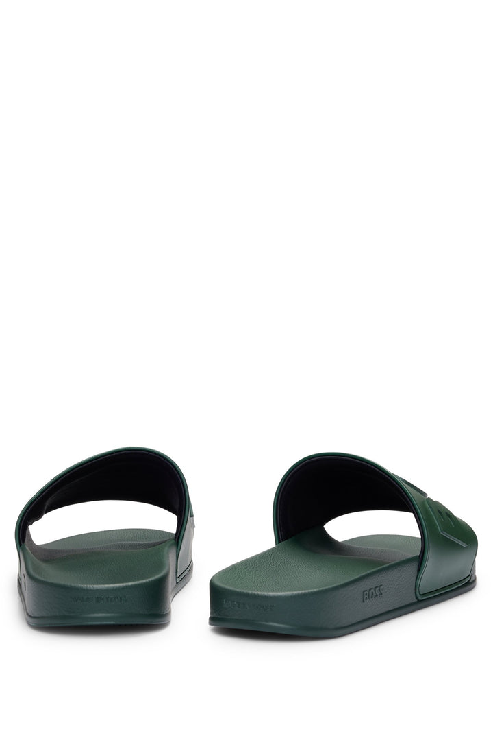 Boss Italian-made slides with raised logo