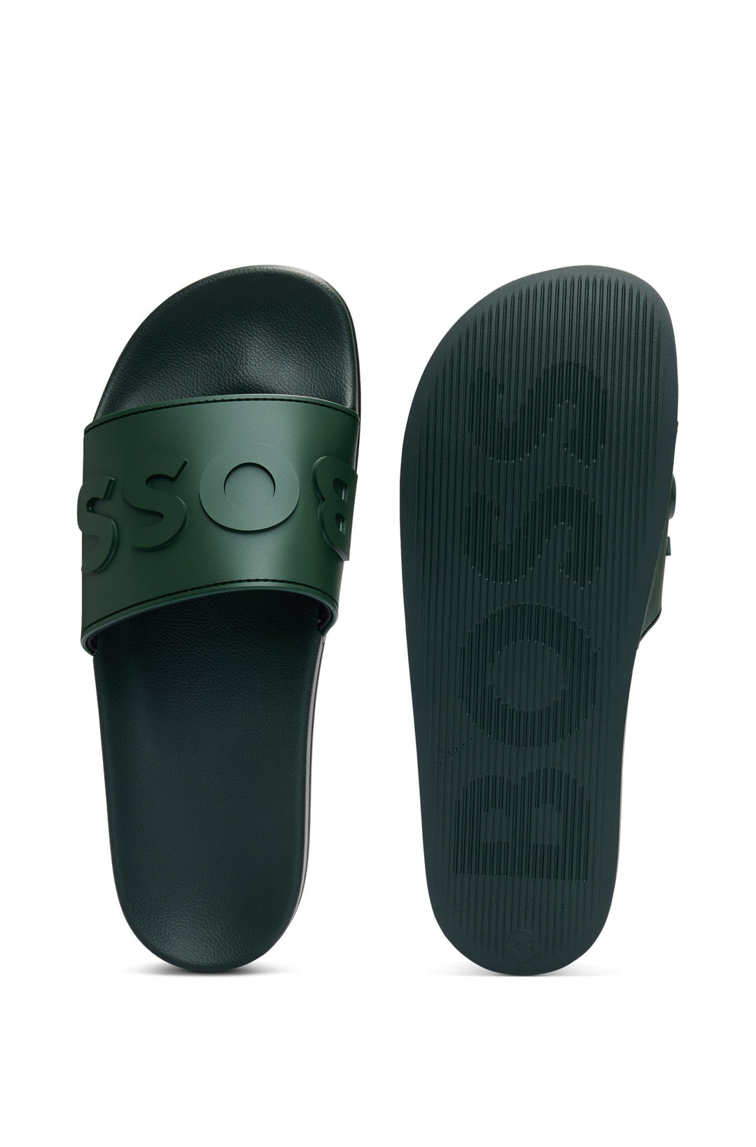 Boss Italian-made slides with raised logo