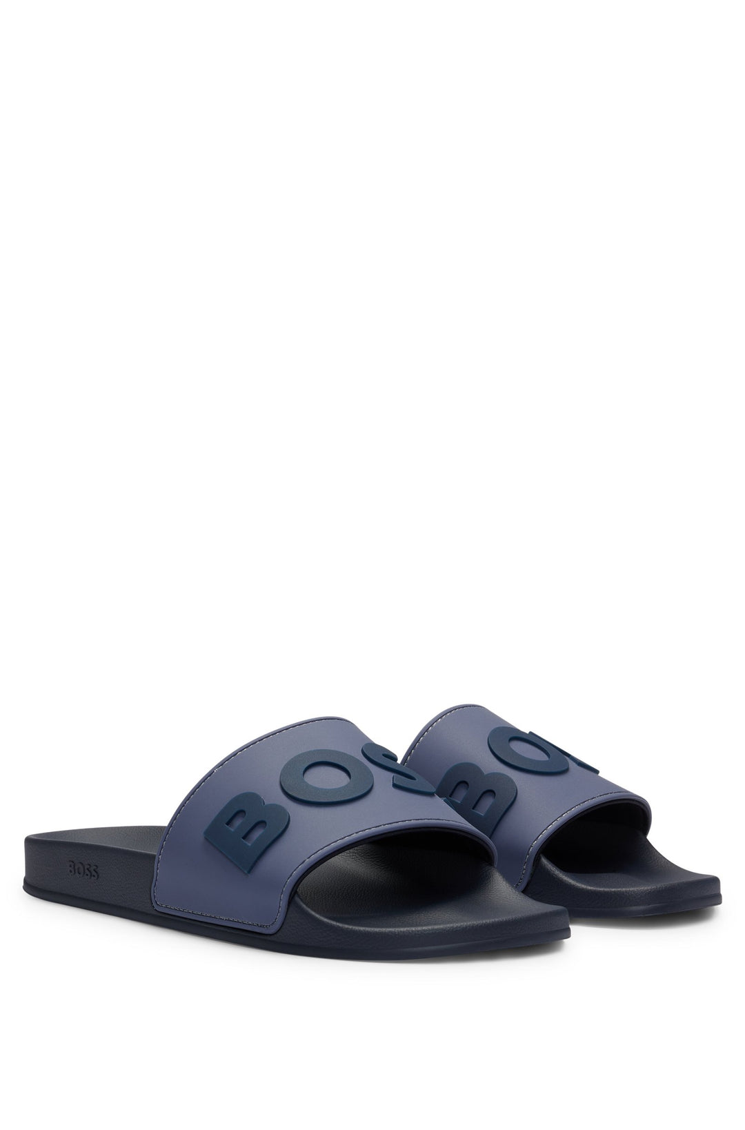 Boss Italian-made slides with raised logo