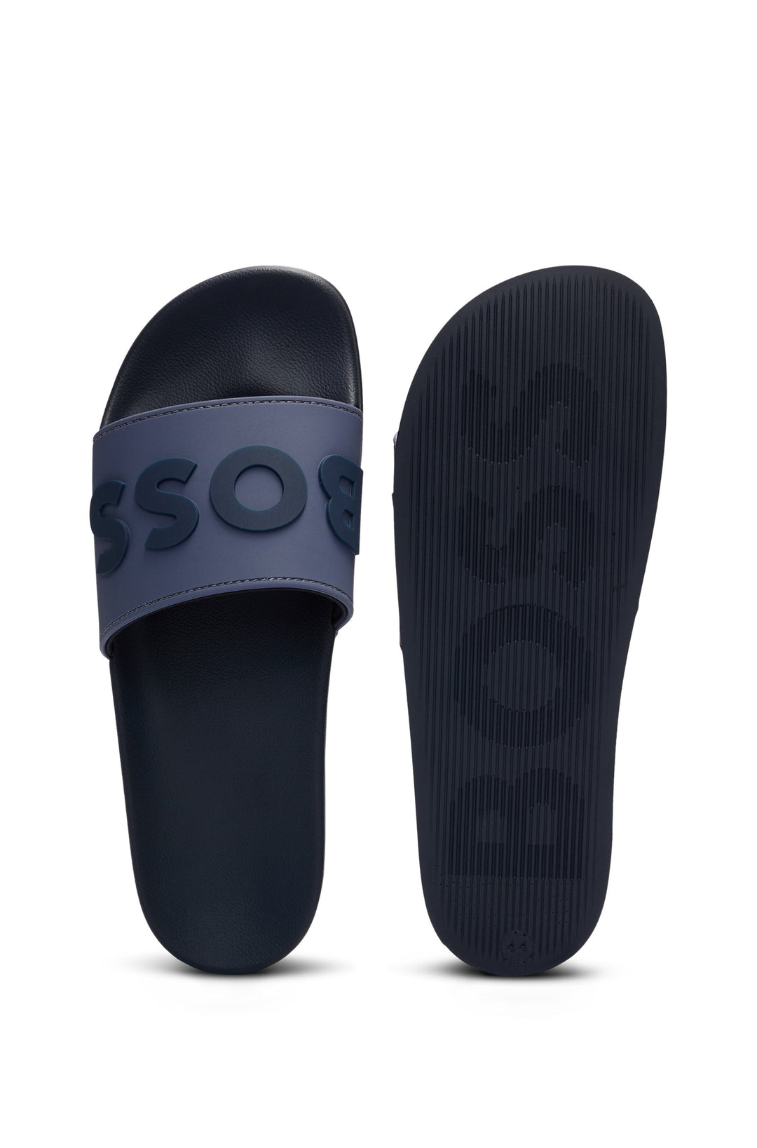 Boss Italian-made slides with raised logo