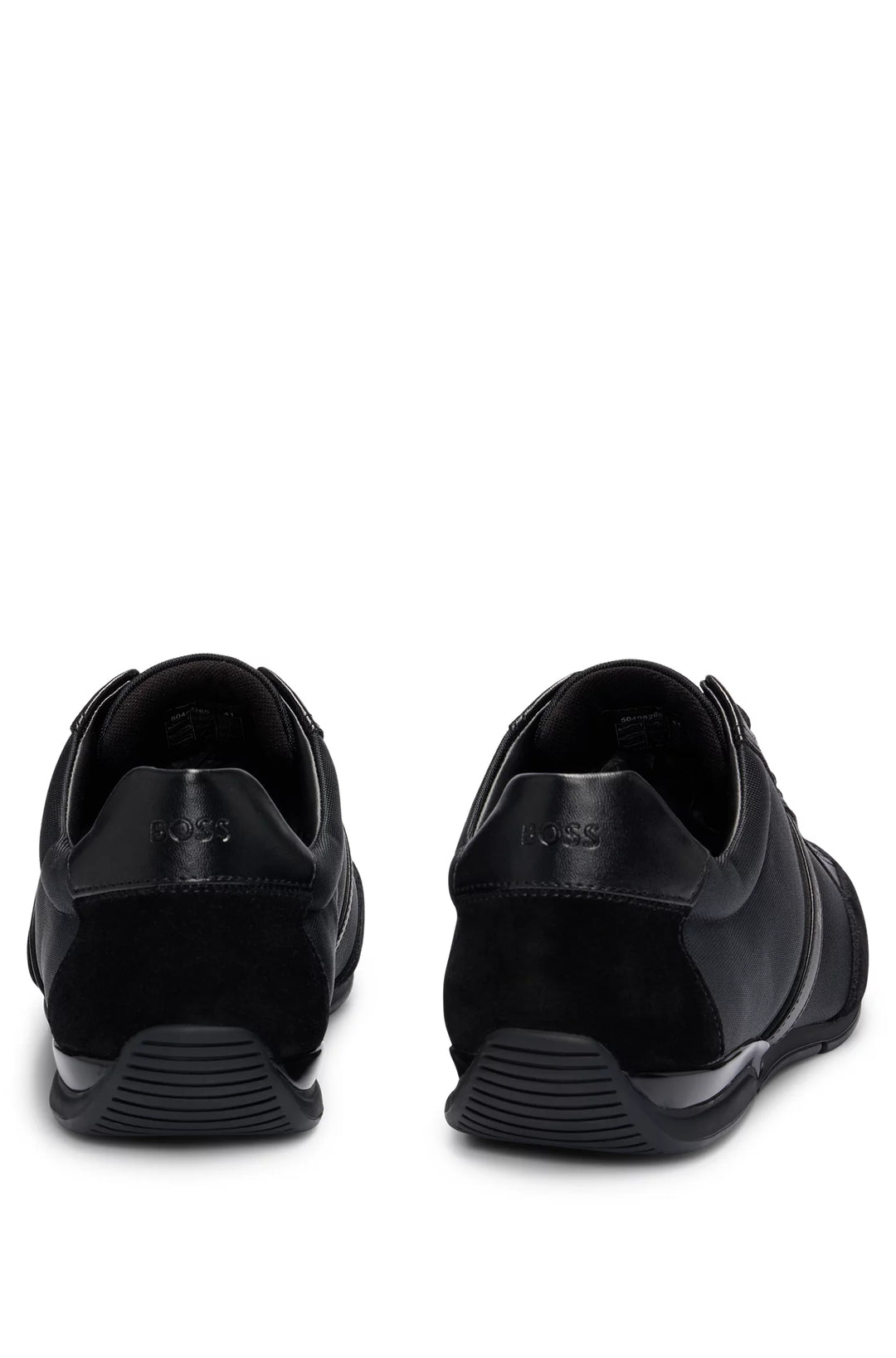 Boss Mixed-material trainers with suede and faux leather