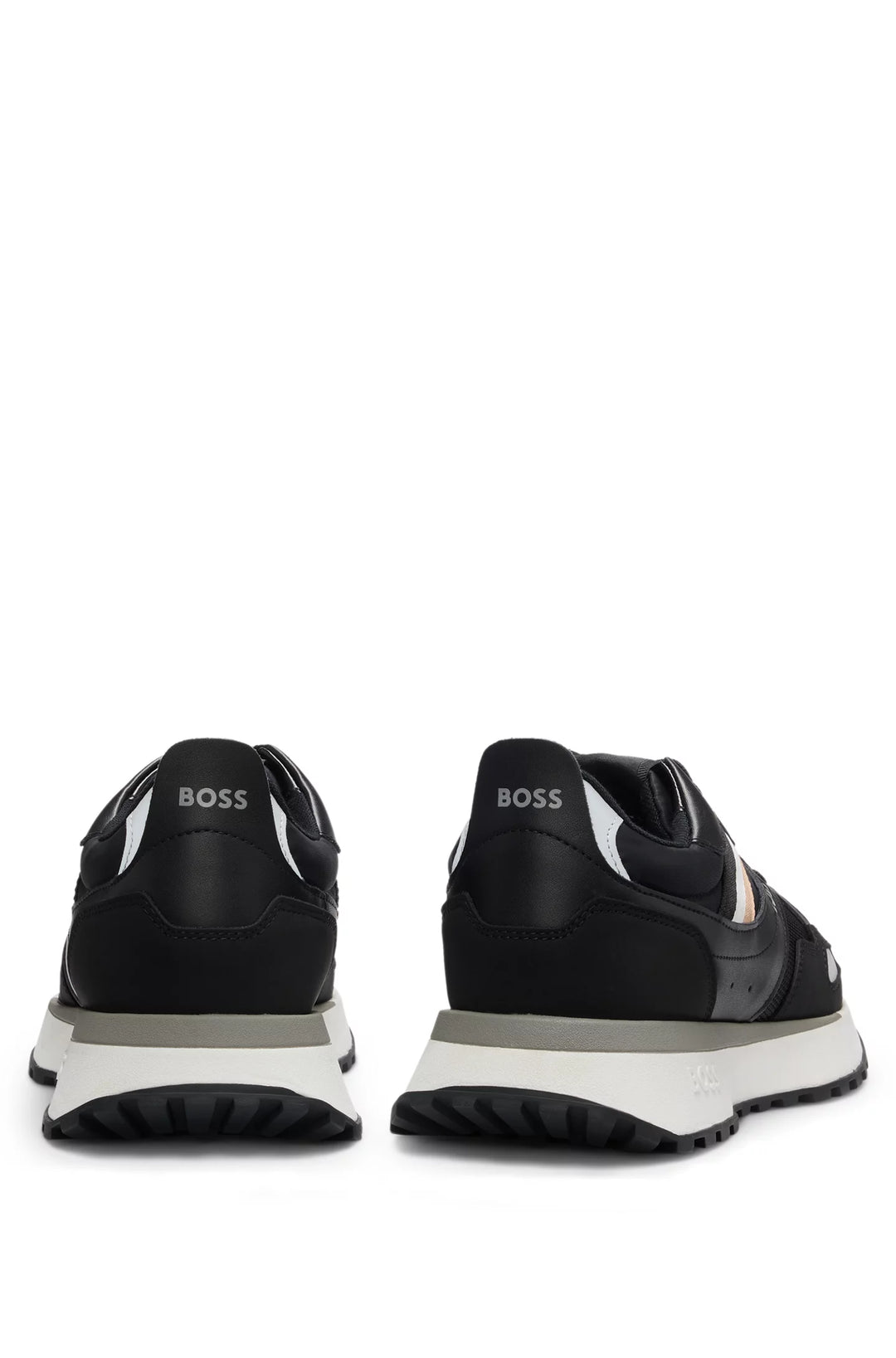 Boss Running-style hybrid sneakers with EVA and rubber sole