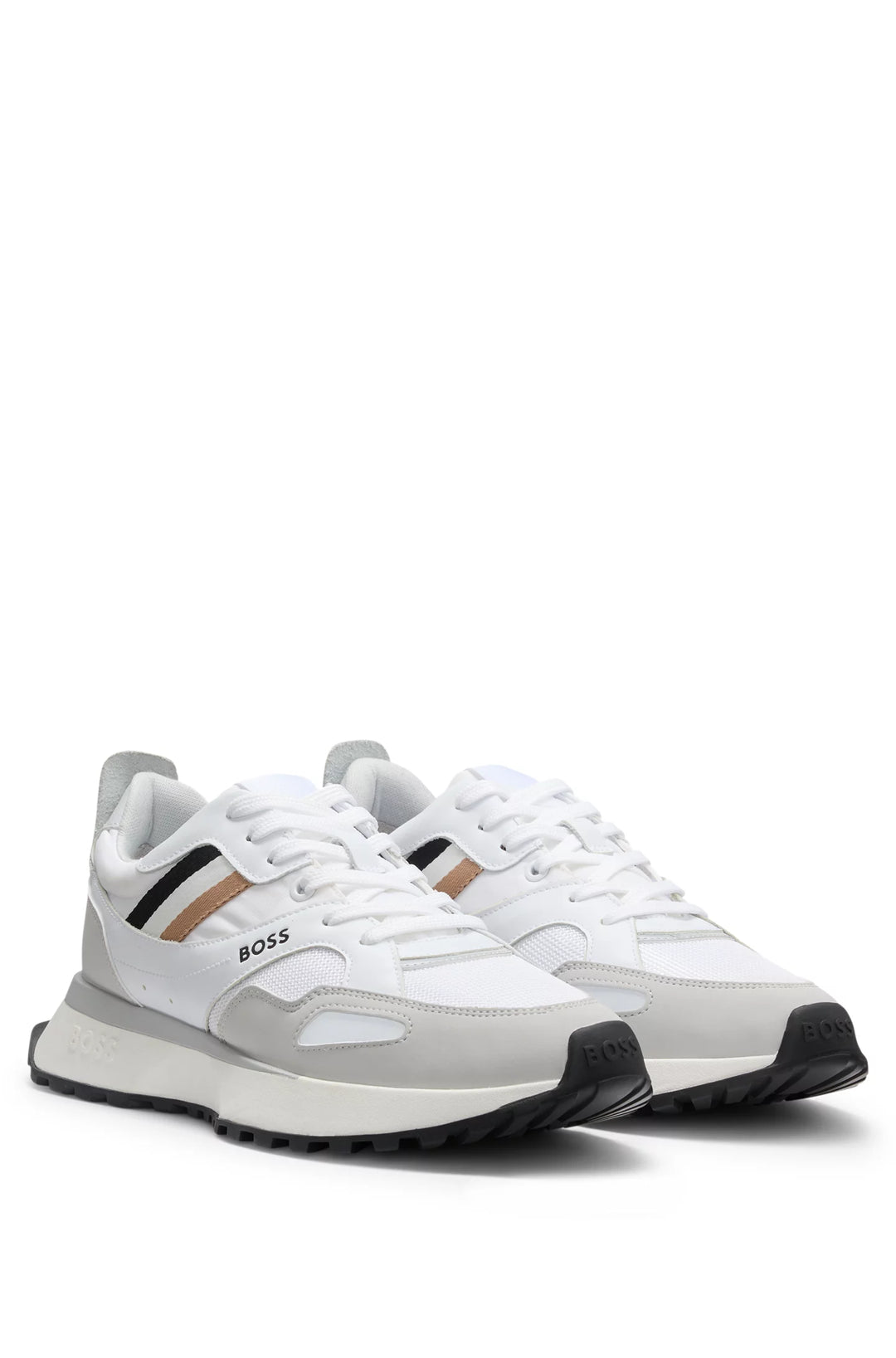 Boss Running-style hybrid sneakers with EVA and rubber sole