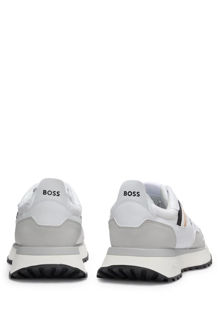 Boss Running-style hybrid sneakers with EVA and rubber sole